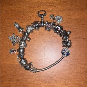 Pandora bracelet with charms